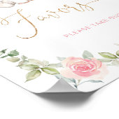 フローラかわいい象の好意を取って下さい ポスター (角)