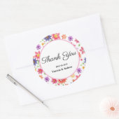 フローラかわいらしありがとうシール ラウンドシール (封筒)