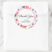 フローラかわいらしありがとうシール ラウンドシール (バッグ)