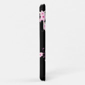 フローラかわいらしさくらんぼブロッサムピンクブラックモノグラム Case-Mate iPhoneケース (裏面/右)