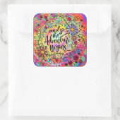 フローラかわいらしと冒険がおもしろいを開始 スクエアシール (バッグ)