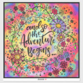 フローラかわいらしと冒険がピンクに シール (シート)