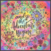 フローラかわいらしと冒険がピンクに シール (正面)