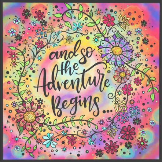 フローラかわいらしと冒険がピンクに シール (正面)