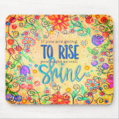 フローラかわいらしの上昇と輝きカラフル マウスパッド (正面)