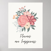 フローラかわいらしの花束が幸せ ポスター (正面)