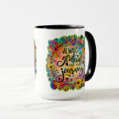 フローラかわいらしは旅に感謝引用文 マグカップ (正面右)