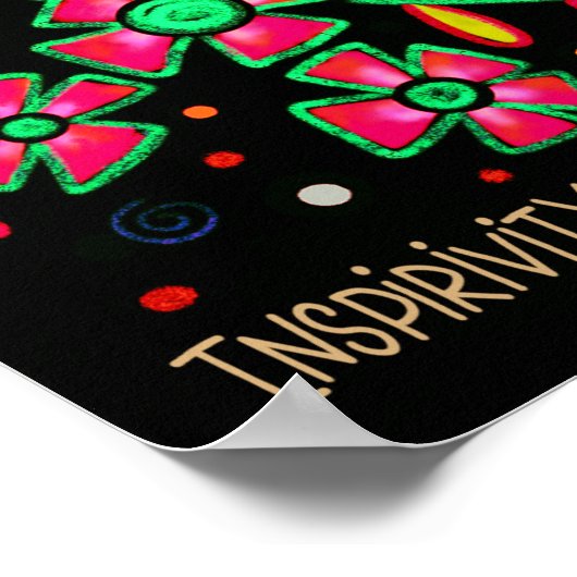 フローラかわいらしは自分の道にインスパイア引用文 ポスター (角)