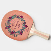 フローラかわいらしイエスが喜びのモノグラムを持って来る 卓球ラケット (横)