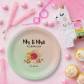 フローラかわいらしウォーター結婚カラーブーケさん ペーパープレート (パーティー)