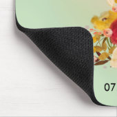 フローラかわいらしウォーター結婚カラーブーケさん マウスパッド (コーナー)