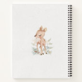 フローラかわいらしウッドランドがベビーゲストブックを希望 ノートブック (裏面)
