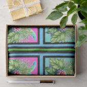 フローラかわいらしウミガメのタイルのパターンのデカップージ 薄葉紙 (ギフト)