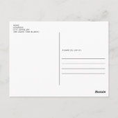 フローラかわいらしオレンジと青のはがき ポストカード (裏面)