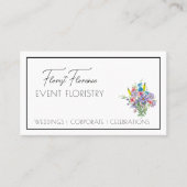 フローラかわいらしカスタムQRコード名刺 名刺 (正面)