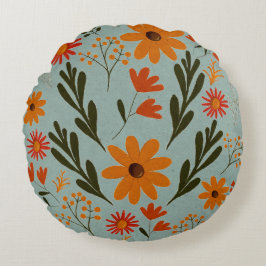 フローラかわいらしカラフルフラワー装飾用クッション ラウンドクッション
