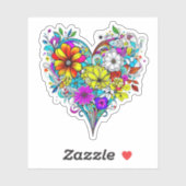 フローラかわいらしカラフル シール (シート)