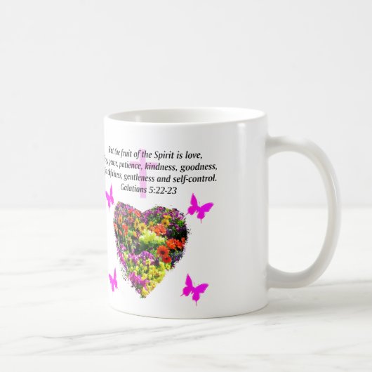 フローラかわいらしガラテヤ人の精神の果実 コーヒーマグカップ (右)