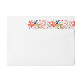 フローラかわいらしクリスマス住所 シール ラップアラウンドラベル (裏面)