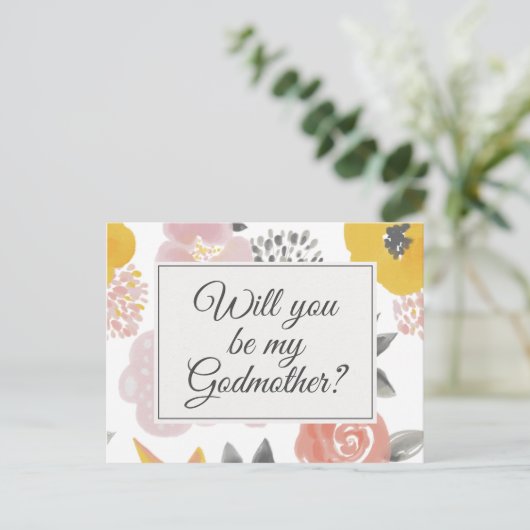 フローラかわいらしゴッドマザー提案カード ポストカード (スタンド正面)