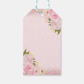 フローラかわいらしサファリジャングル動物ベビーシャワー ギフトタグ (裏面)