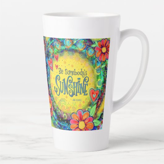 フローラかわいらしサンシャインイエロー吸光度 カフェラテマグ (右)