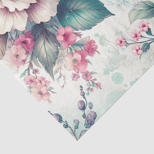 フローラかわいらしシャビーシック誕生日 薄葉紙 (詳細)