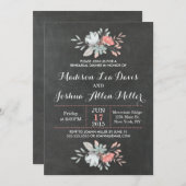 フローラかわいらしシャルボードリハーサルディナー 招待状 (正面/裏面)