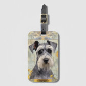 フローラかわいらしシュナウザー ラゲッジタグ (正面縦)