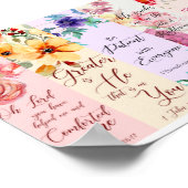 フローラかわいらしテーマのブックマークのポスター ポスター (角)