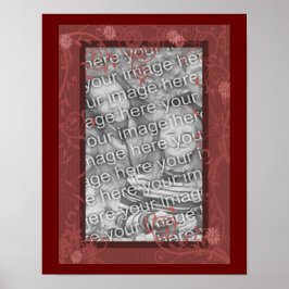 フローラかわいらしデザインフレーム独自の写真を作成 ポスター