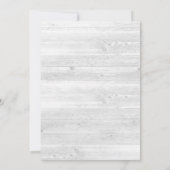 フローラかわいらしネイビー素朴ルホワイト結婚ウォッシュ 招待状 (裏面)