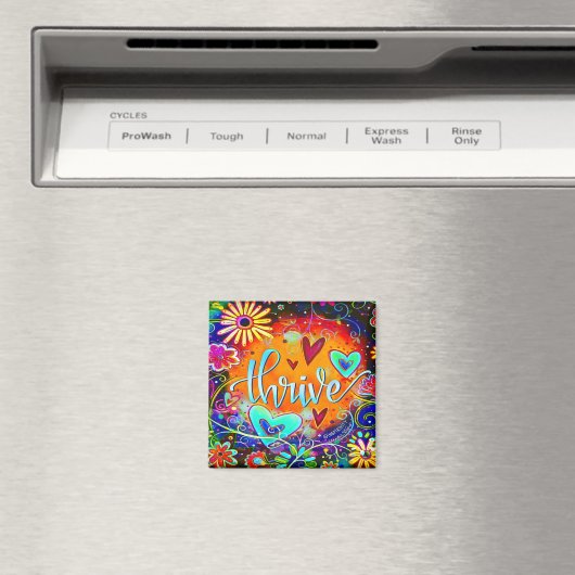 フローラかわいらしハートカラフルの鼓動 マグネット (インサイチュ (食洗機))