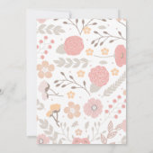 フローラかわいらしハートブライダルシャワー招待 招待状 (裏面)