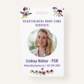 フローラかわいらしバイオレットスタイル バッジ (裏面)