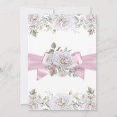 フローラかわいらしバラピンクホワイトバースデーパーティー 招待状 (裏面)