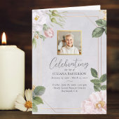 フローラかわいらしバラ写真葬儀順番 プログラム