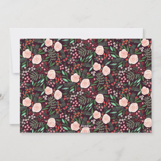 フローラかわいらしバラ植物写真 シーズンカード (裏面)