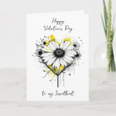 フローラかわいらしバレンタインデーパーソナライズされた カード (正面)