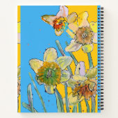 フローラかわいらしパステルダッフォディルフラワーウォーター色 ノートブック (裏面)