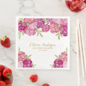 フローラかわいらしピンクと紫の水カラーバラ (インサイチュ)