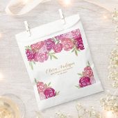 フローラかわいらしピンクと紫の水カラーバラ フェイバーバッグ (クリップ留めされた状態)