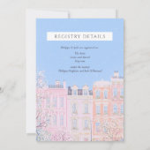 フローラかわいらしピンクエステティックシティブライダルシャワー 招待状 (裏面)