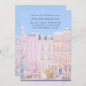 フローラかわいらしピンクエステティックシティブライダルシャワー 招待状 (正面/裏面)