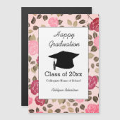 フローラかわいらしピンク目盛り用マグネットカード (正面/裏面)