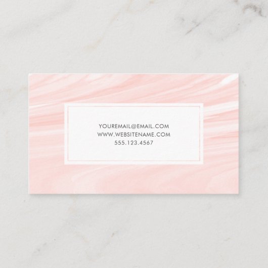 フローラかわいらしピーチウォータープロフェッショナル 名刺 (裏面)