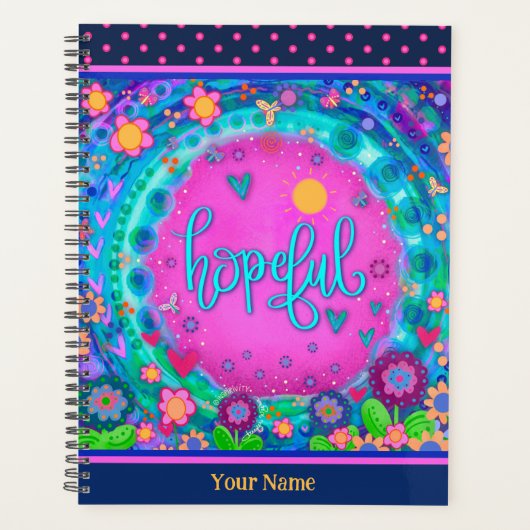 フローラかわいらしファミリーの明るい感動的なアートワーク プランナー手帳 (正面)