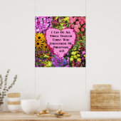 フローラかわいらしフィリップ4:13写真デザイン ポスター (キッチン)