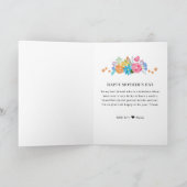 フローラかわいらしフラワーブーケ母の日の挨拶 カード (内部)