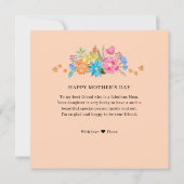 フローラかわいらしフラワーブーケ母の日 シーズンカード (裏面)